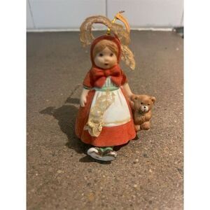 Jasco Little Red Riding Hood Porcelain Doll Bell Figurine Ornament